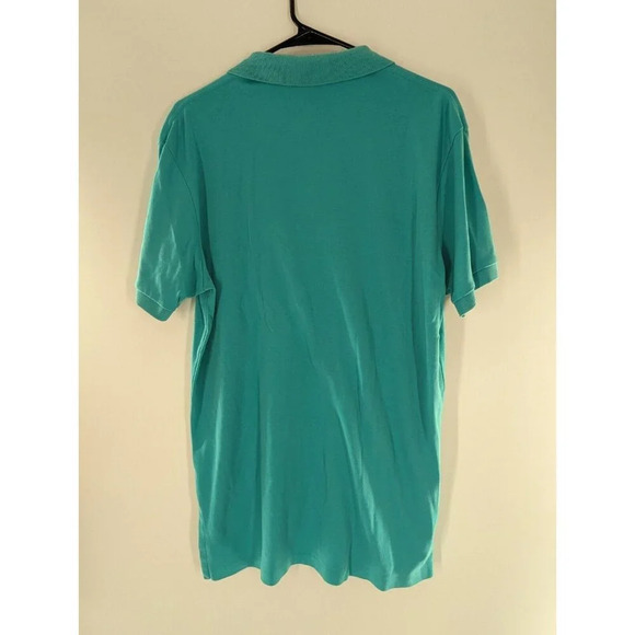 Polo Ralph Lauren Green Interlock Shirt Yellow Pony Medium Short Sleeve Polo - Picture 8 of 12